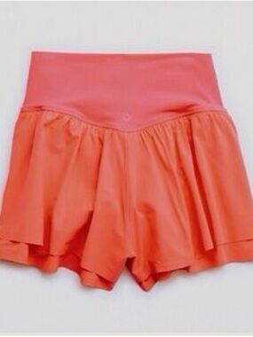 OFFLINE by Aerie Real Me Crossover Skort XS Neon Coral Athletic Tennis Skirt